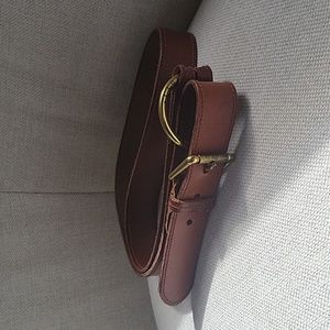 Vintage LAUREN Ralph Lauren Y2K Cognac Brown Western Wrap Leather Belt Large